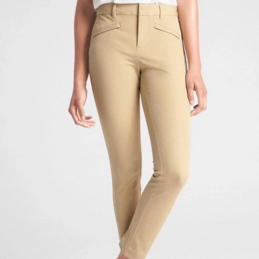 GAP Signature Skinny Ankle Pants - Beige - Picture 1 of 3